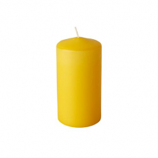 6 Stumpenkerzen Ø 60 mm · 115 mm goldgelb