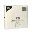 100 Servietten, 1-lagig 1/4-Falz 33 cm x 33 cm weiss