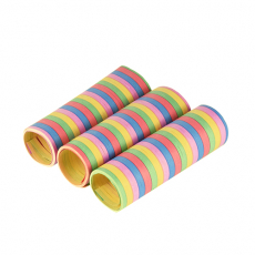 3 Luftschlangen 4 m Stripes flammhemmend