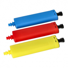 10 x  Pumpe für Luftballons 26 cm x 6 cm farbig sortiert