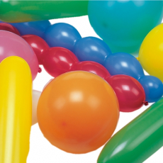 75 Luftballons farbig sortiert verschiedene Formen, extra groß