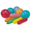 10 Luftballons farbig sortiert verschiedene Formen