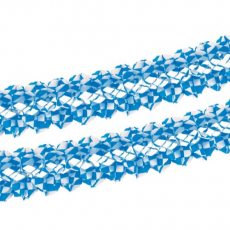 Girlande, Papier Ø 16 cm · 4 m Bayrisch Blau schwer entflammbar