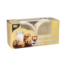 20 Muffins-Backförmchen Ø 5 cm · 3,5 cm weiss