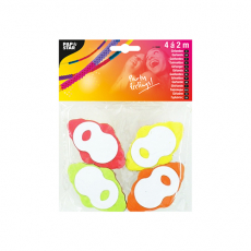 4 Girlanden, Papier 2 m Boa - Mini