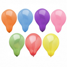 12 x  25 Luftballons Ø 16 cm farbig sortiert