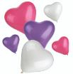 12 Luftballons farbig sortiert Heart small + medium