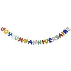 Grußkette 1,9 m Joyeux Anniversaire