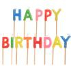 Buchstabenkerzen-Set 8 cm Happy Birthday