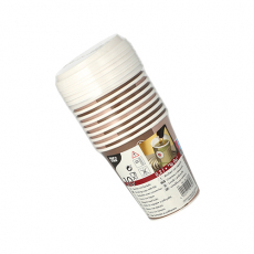 10 Trinkbecher, Pappe mit Deckel, PS To Go 0,2 l Ø 8 cm · 9,1 cm