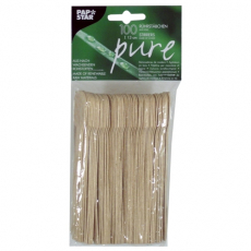 100 Rührstäbchen, Holz pure 13 cm