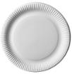 12 Teller, Pappe pure rund Ø 29 cm weiss