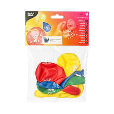 6 Zahlenluftballons Ø 25 cm farbig sortiert 1