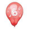 6 Zahlenluftballons Ø 25 cm farbig sortiert 6