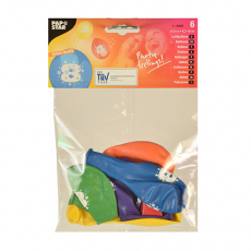 6 Zahlenluftballons Ø 25 cm farbig sortiert 8
