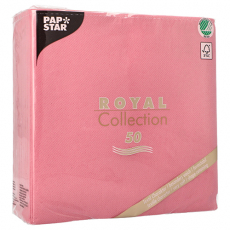 50 Servietten ROYAL Collection 1/4-Falz 40 cm x 40 cm rosa