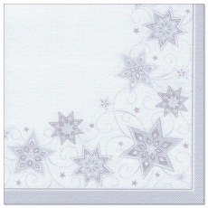 8 x 20 Servietten ROYAL Collection 1/4-Falz 40 cm x 40 cm weiss Just Stars