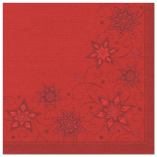 8 x 20 Servietten ROYAL Collection 1/4-Falz 40 cm x 40 cm rot Just Stars