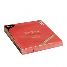 20 Servietten ROYAL Collection 1/4-Falz 40 cm x 40 cm feuerrot