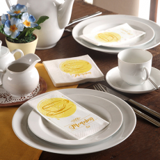 250 Servietten, 3-lagig 1/8-Falz 33 cm x 33 cm Good Morning