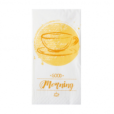 250 Servietten, 3-lagig 1/8-Falz 33 cm x 33 cm Good Morning