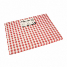 100 Tischsets, Papier 30 cm x 40 cm rot Vichy Karo
