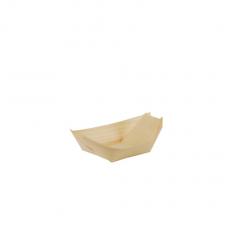 10 x  50 Fingerfood - Schalen, Holz pure 11 cm x 6,5 cm Schiffchen