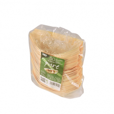 50 Fingerfood - Schalen, Holz pure 14 cm x 8,2 cm Schiffchen