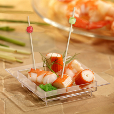 100 Fingerfood - Picker 12 cm farbig sortiert Square