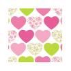 20 Servietten, 3-lagig 1/4-Falz 25 cm x 25 cm Sweetheart
