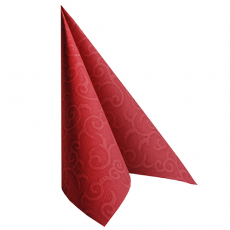 50 Servietten ROYAL Collection 1/4-Falz 40 cm x 40 cm bordeaux Casali
