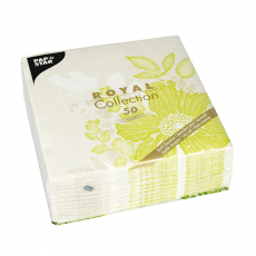 50 Servietten ROYAL Collection 1/4-Falz 40 cm x 40 cm grün Annabel