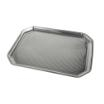 3 Servierplatten, Alu eckig 35 cm x 26 cm