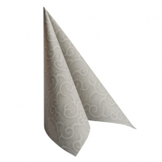 20 Servietten ROYAL Collection 1/4-Falz 40 cm x 40 cm grau Casali