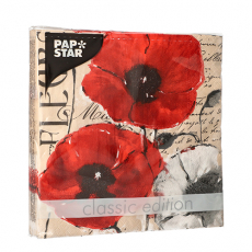 20 Servietten, 3-lagig 1/4-Falz 33 cm x 33 cm Colette