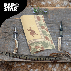 50 Servietten ROYAL Collection 1/4-Falz 40 cm x 40 cm Majestic Deer