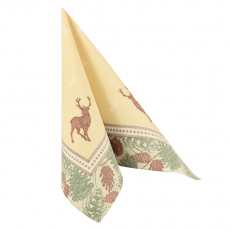 50 Servietten ROYAL Collection 1/4-Falz 40 cm x 40 cm Majestic Deer