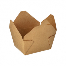 50 Lunchboxen, Pappe pure 750 ml 6,4 cm x 9 cm x 11,3 cm braun