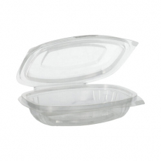 50 Feinkost- und Salatschalen mit Klappdeckeln, PLA pure 250 ml 3,1 cm x 16,1 cm x 13,2 cm glasklar