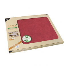 60 Tischsets, stoffähnlich, PV-Tissue ROYAL Collection Plus 30 cm x 40 cm bordeaux