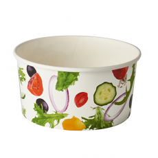 45 Salatschalen, Pappe To Go 1 l Ø 15 cm · 7,5 cm Salad