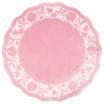 6 Tortenspitzen rund Ø 35 cm rosa