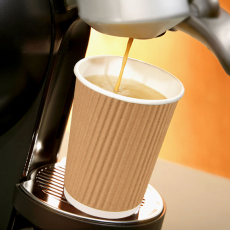 25 Trinkbecher, Pappe To Go 0,4 l Ø 9 cm · 13,7 cm Ripple Wall