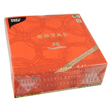 50 Servietten ROYAL Collection 1/4-Falz 40 cm x 40 cm nektarine Bubbles