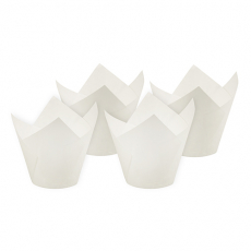 200 Backförmchen Ø 5 cm · 8,5 cm weiss Tulip