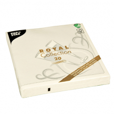 20 Servietten ROYAL Collection 1/4-Falz 40 cm x 40 cm silber Festive Moments