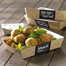 50 Snacktrays, Pappe pure 3 cm x 3,3 cm x 10,5 cm Good Food