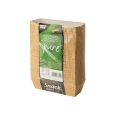 50 Snacktrays, Pappe pure 3 cm x 3,3 cm x 10,5 cm Good Food
