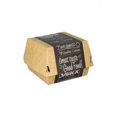 50 Burgerboxen, Pappe pure 7 cm x 9 cm x 9 cm Good Food klein