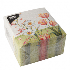 100 Servietten, 3-lagig 1/4-Falz 33 cm x 33 cm Florentina